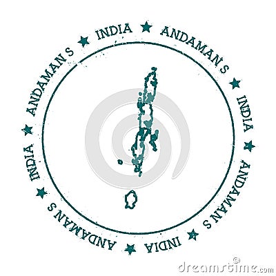 Andaman Islands vector map. Vector Illustration