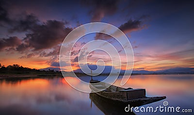 Andaman long tailed boat Stock Photo