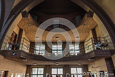 Anderlecht, Brussels Capital Region - Belgium - Interior design of the Saint Raphael Chapel Editorial Stock Photo