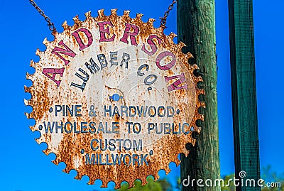 Anderson Lumber Company Editorial Stock Photo