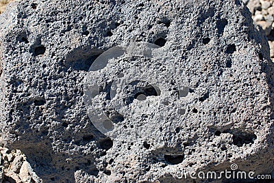 Andesite basalt on Black Mountain near Las Vegas, Nevada. Stock Photo