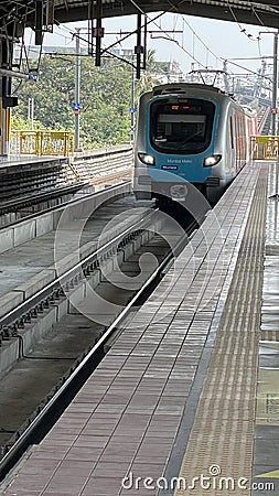 Andheri Metro Station - Blue Line 1 Editorial Stock Photo