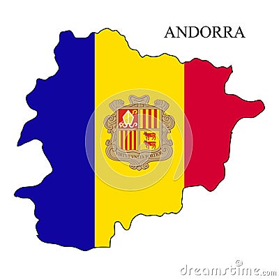 Andorra map vector illustration. Southern Europe. Europe Vector Illustration