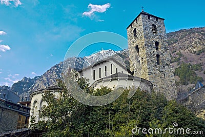 Andorran church Stock Photo