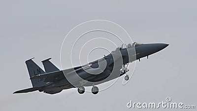 Boeing F-15E Strike Eagle bomber attack fighter jet United States Air Force Editorial Stock Photo