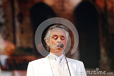 Andrea Bocelli live Editorial Stock Photo