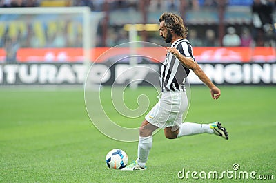 Andrea Pirlo in action during the match Editorial Stock Photo