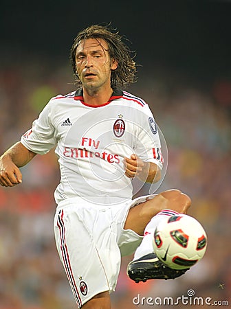 Andrea Pirlo player of AC Milan Editorial Stock Photo