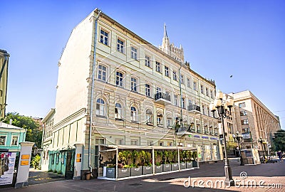 Andrei Bely`s house on Arbat in Moscow Editorial Stock Photo