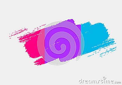 Androgyne Pride Flag painted with brush on white background. LGBT rights concept. Modern pride parades poster. Vector illustration Cartoon Illustration