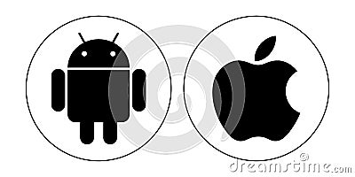 Android apple icons Vector Illustration