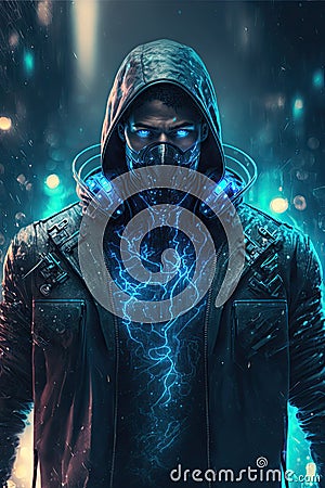 Android Biohacker, AI generated Stock Photo