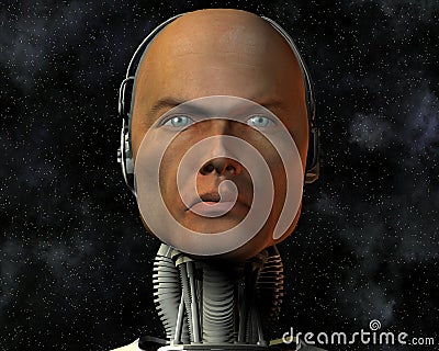 Android, cybernetic intelligence Stock Photo