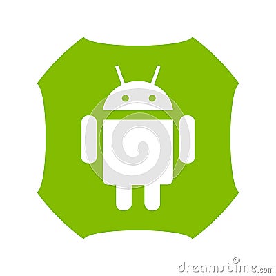 Android logo. Android the operating system for smart phones, tablet and mobile platforms. Android app . Kharkiv, Ukraine - October Editorial Stock Photo