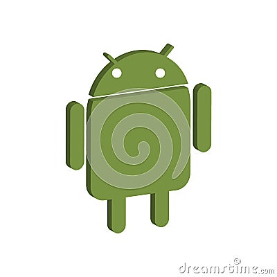 Android operating system 3D DESIGN Vector Illustration