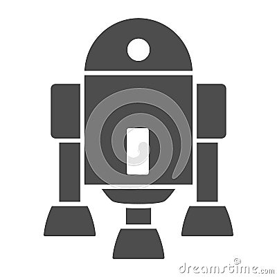 Android Robot solid icon, Robotization concept, Android symbol figure sign on white background, robot silhouette icon in Vector Illustration