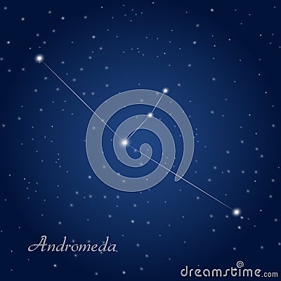 Andromeda constellation Stock Photo