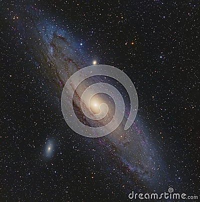 Andromeda Galaxy in Andromeda Stock Photo