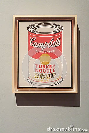 Andy Warhol Campbell`s Soup Cans Editorial Stock Photo
