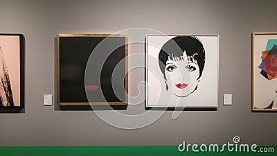 Andy Warhol Liza Minnelli Editorial Stock Photo