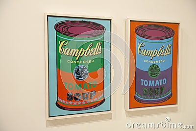 Andy Warhol, Modern Pop Art Editorial Stock Photo