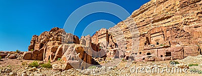 Aneisho Tomb at Petra. UNESCO Heritage Site in Jordan Stock Photo