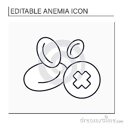 Anemia line icon Vector Illustration
