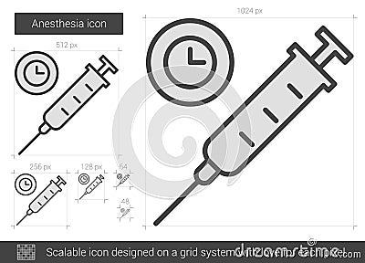 Anesthesia line icon. Vector Illustration