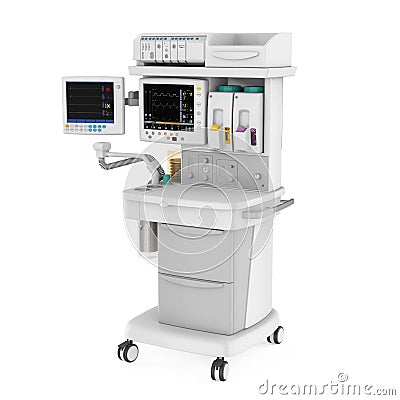 Anesthesia Machine Isolated Stock Photo