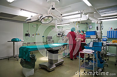 Anesthetic team before surgery Stock Photo