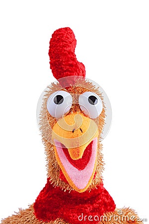 Anface portray of an easter rooster toy Stock Photo