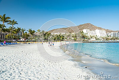 Anfi beach - island Gran Canaria, Spain Editorial Stock Photo