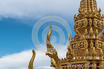 Phra ubosot in buddhist temple Wat Lo Sutthawat Stock Photo