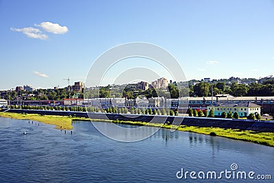 Angara River in Irkutsk, Siberia Stock Photo