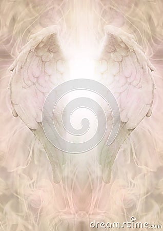 Angel Blessing Golden Memo Background Template Stock Photo