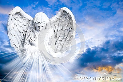 Angel bringing Light Stock Photo