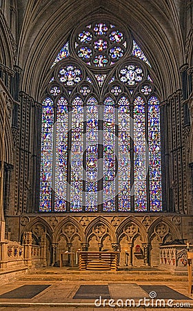 Angel Choir at Lincoln Cathedral Editorial Stock Photo