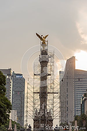 Angel de la independencia mantenience Editorial Stock Photo