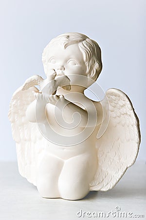 Angel and Dove Stock Photo