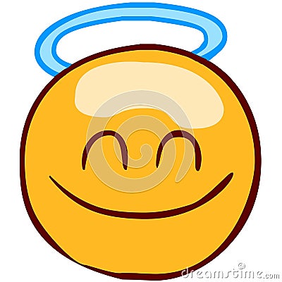 angel face emoji Stock Photo