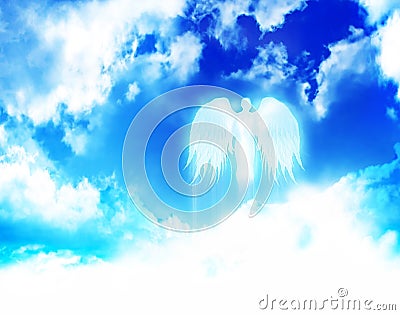 Angel flying Stock Photo