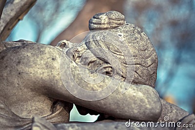 Angel of Grief Statue Stock Photo