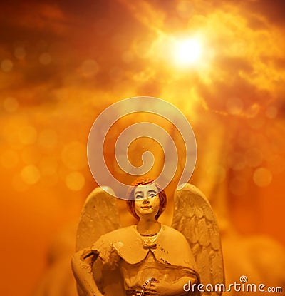 Angel in heaven Stock Photo