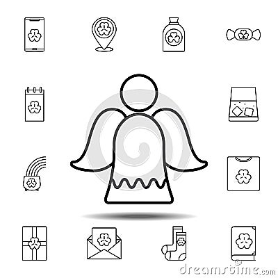 Angel icon. Simple thin line, outline vector element of Saint Patricks Day icons set for UI and UX, website or mobile application Stock Photo