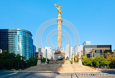 The Angel of Independence at Paseo de la Reforma in Mexico City Stock Photo