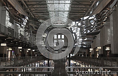 The angel of london (love & hope) Interior the very heart of new battersea power station Editorial Stock Photo