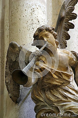 Angel musician Stock Photo