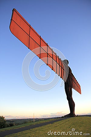 Angel of the North at Sunset Editorial Stock Photo