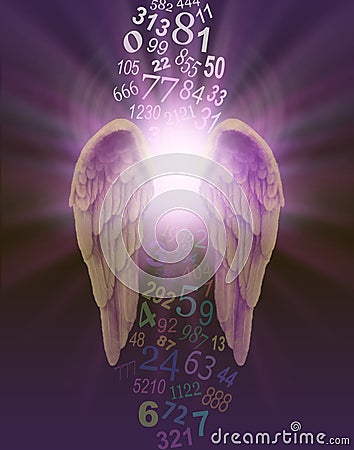 Angel Numbers Stock Photo