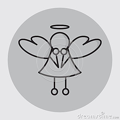 angel outline. Vector illustration decorative design Vector Illustration